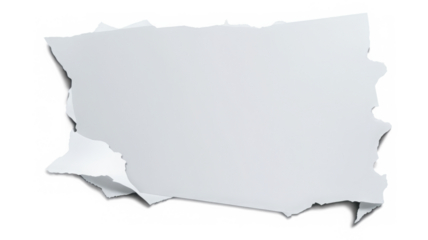 Torn Paper Mockup isolated transparent background