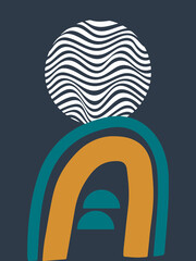 Abstract art for decoration and collection, printable and easy to edit