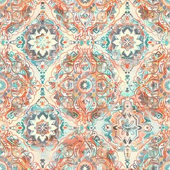 Elegance and Sophistication in Blue Mandala Repeat Pattern