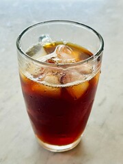 Iced Americano with cool ice