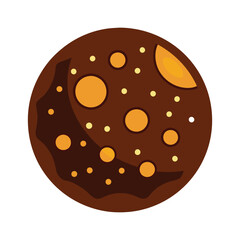 Chocolate cake vector  illustration