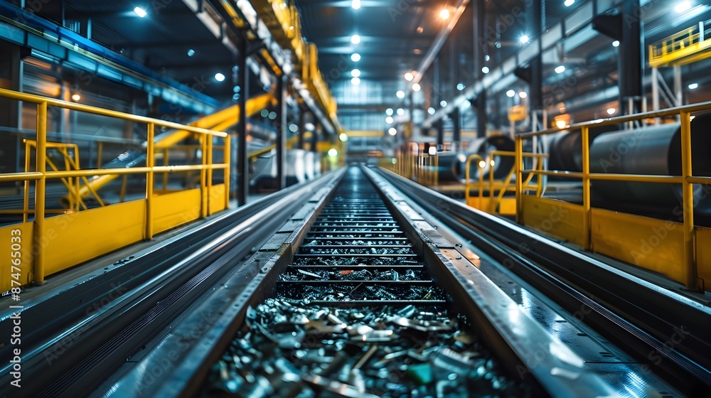 Poster advanced materials recovery facility using for efficient recycling processes resource management con