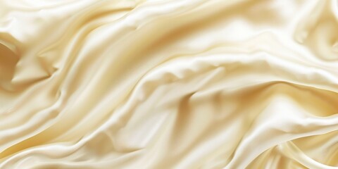 Fototapeta premium White satin fabric with elegant folds and smooth texture, representing a luxurious and sophisticated textile.