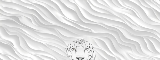 Fototapeta premium White tiger skin texture background