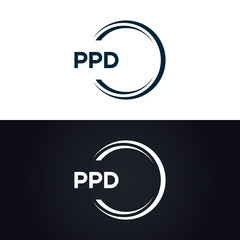 PPD logo. P P D design. White PPD letter. PPD, P P D letter logo design. P P D letter logo design in GOLD, GOLDEN LOGO, THREE, style. letter logo set in one artboard. P P D letter logo vector design.