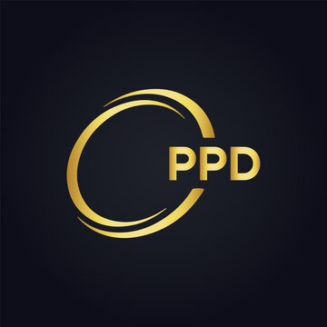 PPD logo. P P D design. White PPD letter. PPD, P P D letter logo design. P P D letter logo design in GOLD, GOLDEN LOGO, THREE, style. letter logo set in one artboard. P P D letter logo vector design.