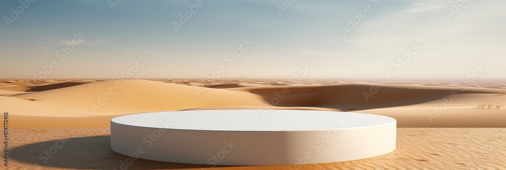 Wall mural White Platform in Desert Landscape