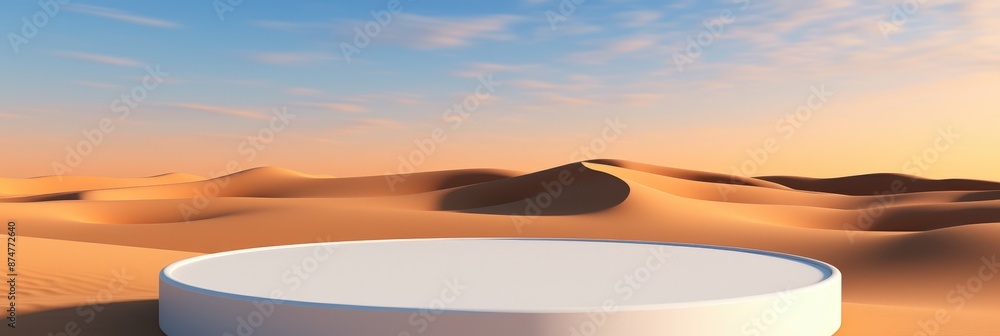 Wall mural Desert Landscape with White Platform