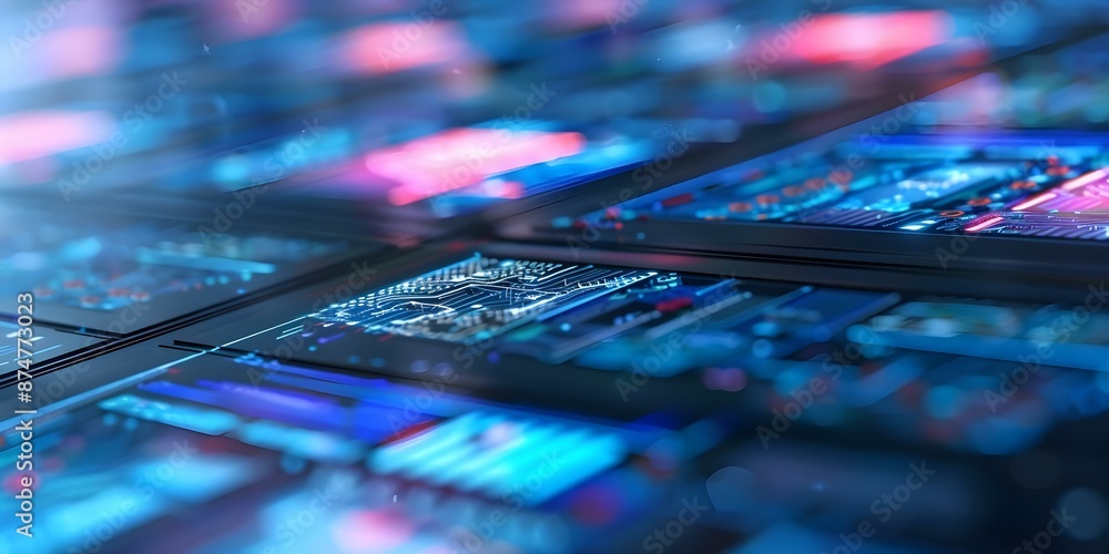 Poster gui tech background embodies abstract communication design concepts and innovation. concept visual d