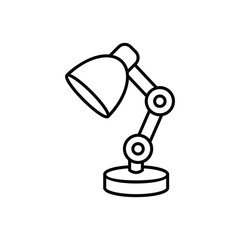 Table Lamp icon design with white background stock illustration