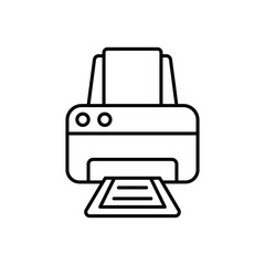 Printer icon design with white background stock illustration
