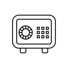 Safe Box icon design with white background stock illustration
