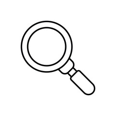 Magnifier icon design with white background stock illustration