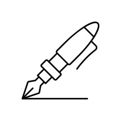 Pen icon design with white background stock illustration
