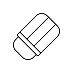 Eraser icon design with white background stock illustration