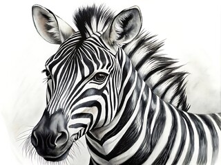 Striking monochrome zebra portrait with mesmerizing optical illusion background, showcasing bold black and white stripes, highlighting African wildlife conservation efforts.