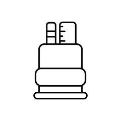 Pencil Stand icon design with white background stock illustration