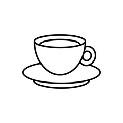 Tea Cup icon design with white background stock illustration