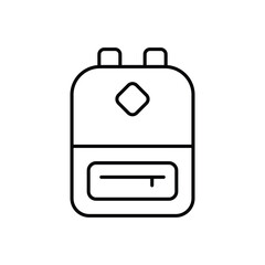 Laptop Bag icon design with white background stock illustration