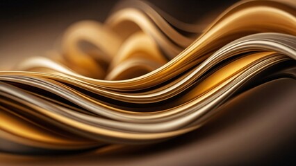 Smooth flowing abstract waves in sand and gold. Dynamic and elegant color contrast. 
Soft textures and organic shapes create an illusion of movement and balance, captivating the eye.