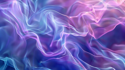 Obraz premium A colorful, flowing piece of fabric with a purple and blue hue