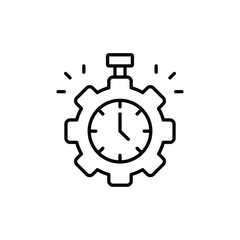 Time Management icon design with white background stock illustration
