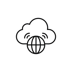 Cloud icon design with white background stock illustration