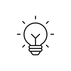 Light Bulb icon design with white background stock illustration