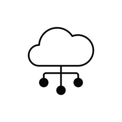 Cloud icon design with white background stock illustration