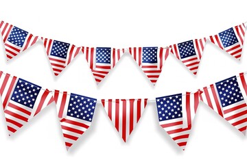 Fototapeta premium Beautiful pattern with the colors of the American Flag. Closeup, no people, textured surface. Congratulations for family, relatives, friends and colleagues