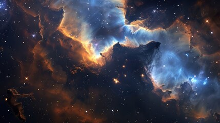 Naklejka premium Cosmic Clouds of Gas and Dust