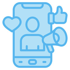 Influencer Marketing Icon For Design Element