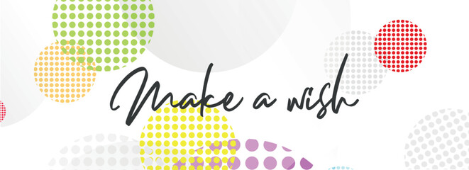 make a wish card on white background	