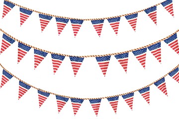 Obraz premium graphics USA Flag illustration isolated with white background