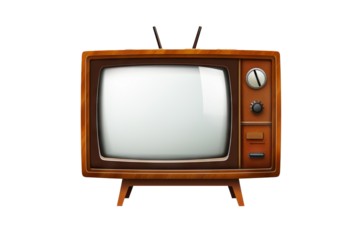 
Vintage television PNG style with transparent background for retro-themed digital projects and design applications