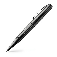 Sleek Modern Pen Icon on a White Background with Isolated Concept and Copy Space