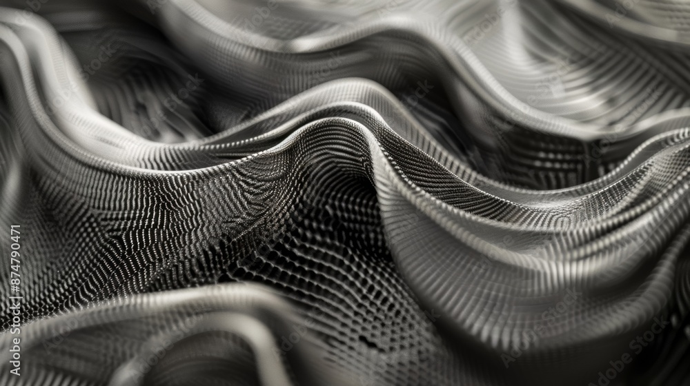 Poster an upclose view of a suspension air bag highlighting its flexible yet durable material and the intri