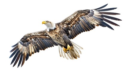 Obraz premium Majestic Eagle Soaring Through the Sky with Fully Extended Wings and Visible Talons