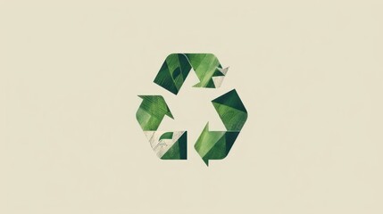 Minimalist flat illustration of a green recycle symbol with thin, clean lines on a light gray background, symbolizing eco-friendly practices.