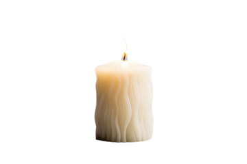 White candle PNG with transparent background for digital design projects and creative graphics