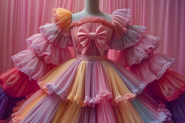 Children's fashion. Beautiful dress for a girl. Baby dress.