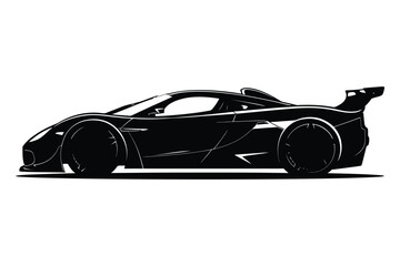 Obraz premium Supercar Car silhouette vector