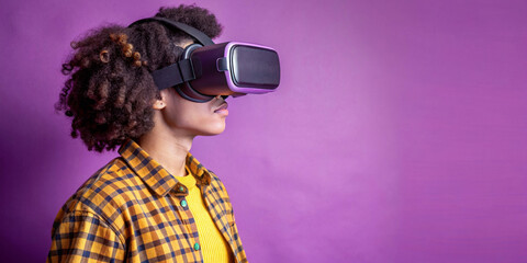 Young Man Experiencing Virtual Reality