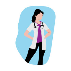 doctor hands at backside with pose design