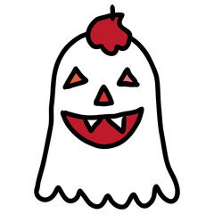 Hand drawn chicken characters for Halloween 