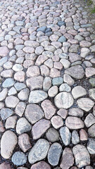 Stone pathway, Texture of an old stoneblock pavement