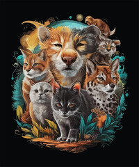 Animal T-shirt Design vector file