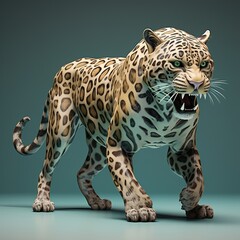 Fototapeta premium leopard on black