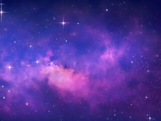 Obraz premium Starry Skies: Gradient Galaxy from Dark Navy to Soft Lavender