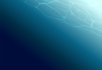 深海から見た水面の風景イラスト